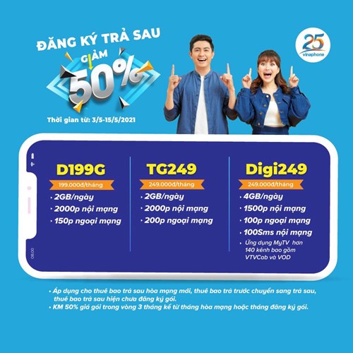 Đăng ký trả sau - Giảm 50%